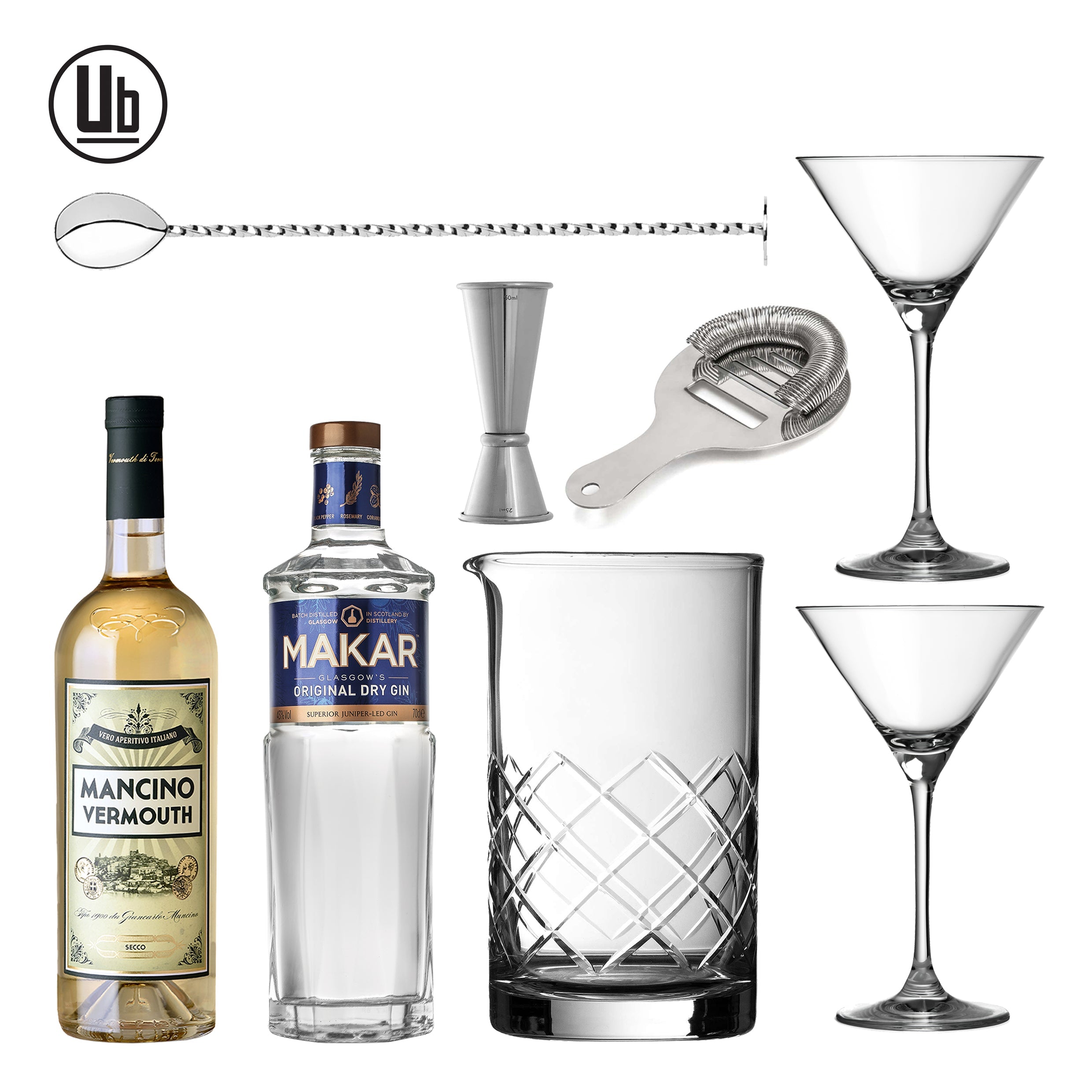 Kit de préparation de cocktails au gin martini classique