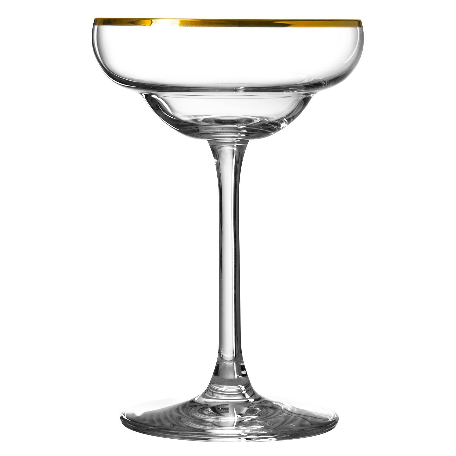 Coley® Copa de Cristal con Borde en Oro - 17 cl