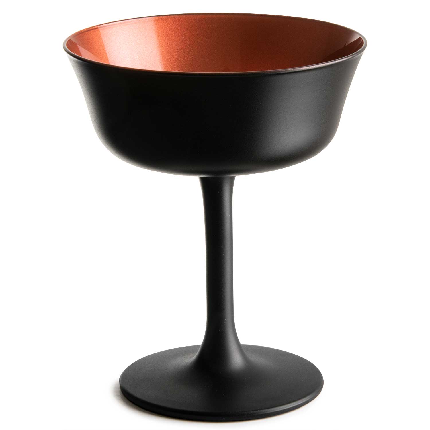 Schwarze Champagner-Cocktailglas-Untertasse 26cl Oro Nero Fizzio